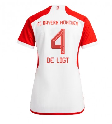 Bayern Munich Matthijs de Ligt #4 Primera Equipación Mujer 2023-24 Manga Corta